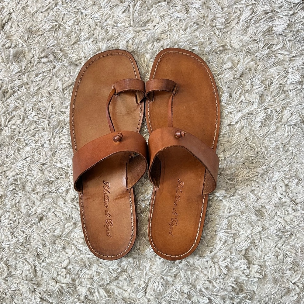 Vero Cuoio Sandals Leather Size 10